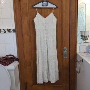 Alice and Olivia All Over White Lace Maxi Dress